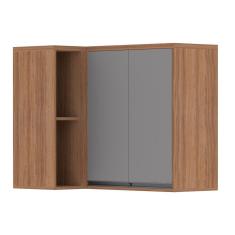 Imagem de Armário Aéreo Canto Reto 95 cm 2 Portas de abrir 1 Prateleira Isa Luciane Móveis