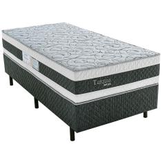 Imagem de Cama Box de Solteiro Biflex Turquia com Molas Ensacadas e Pillow Inn 69x88x188cm - Branco/Grafite