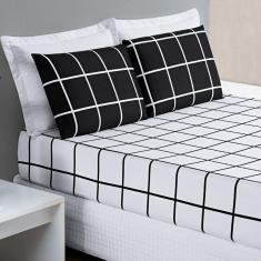 Imagem de Jogo Cama Lençol Queen 200 Fios 3 Peças Preto