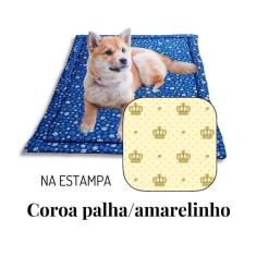 Imagem de Colchonete Cama Pet Médio 80X60 Impermeável - Coroa Amarela