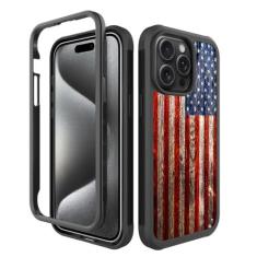 Imagem de GMJzzx Capa compatível com iPhone 15 Pro Max, proteção total resistente para meninas e mulheres com amortecedor à prova de choque, capa antiderrapante moderna para iPhone 15 Pro Max 6,7 polegadas -