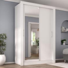 Imagem de Guarda Roupa Solteiro 2 Portas - com Espelho Liz Yescasa Branco