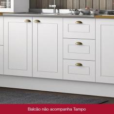 Imagem de Balcão de Cozinha para Pia Nova York 2 Portas 3 Gavetas Branco Hp - He