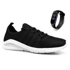 Imagem de Kit Tênis Masculino Academia Esportivo Caminhada Esporte Conforto Leve + Relógio Digital-Masculino