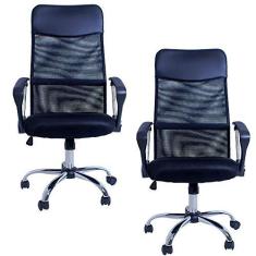 Imagem de Kit 02 Cadeiras Giratórias Para Escritório Excellence Office F03 - Lyam Decor