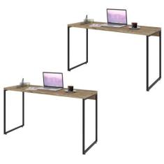 Imagem de Kit 2 Mesas De Escritório Office 135cm Estilo Industrial Prisma Carval