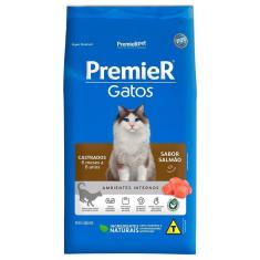 Imagem de Ração Seca Premier Pet Ambientes Internos Salmão 6 Meses a 6 Anos para Gatos Castrados- 7,5 Kg