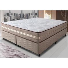 Imagem de Cama Box Super King (colchão + Box) 193x203x60 De Molas Ensacadas Cama Inbox Smart Gold Bege