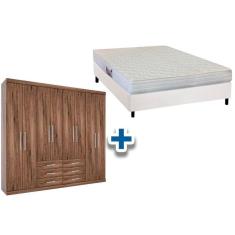 Imagem de Cama Box Casal + Colchão Frontier Herval + Guarda Roupa Master 8.6 Demolição