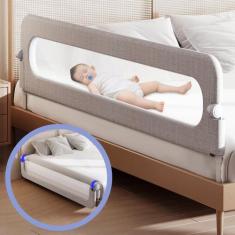Imagem de Cama de bebê Rail Guard YYAMEA dobrável extra alta 78,7"