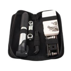 Imagem de Kit Reparo Remendo Ferramenta Bicicleta + Bomba Encher Pneus - BELLATO
