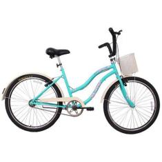 Imagem de Bicicleta Retro Vintage Aro 26 Feminina Beach Azul Turquesa - Dalannio