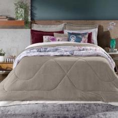 Imagem de Cama edredom queen plush nevada - HEDRONS, Taupe, Queen