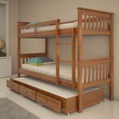 Imagem de Treliche De Madeira Solteiro com 3 Gavetas de Exclusivo Totalità