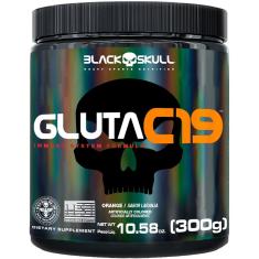 Imagem de GLUTA C19 - GLUTAMINA COM VITAMINAS E MINERAIS - 300G N/A N/A Laranja Black Skull 