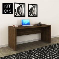 Imagem de Kit 5 Escrivaninhas 163cm Me4109 Nogal