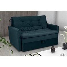 Imagem de Sofá Cama 2 Lugares com Braço Veludo Light Chumbo Venezia Matrix