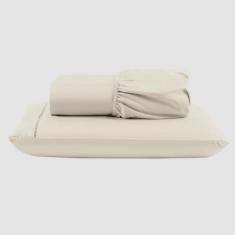 Imagem de Jogo de Lençol Peletizado 400 Fios Solteiro 2 Peças Casa - Hotel - Pousada Barato - Palha