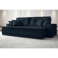 Imagem de Sofá Palermo 2,00m Retrátil e Reclinável Velosuede Petroleo - netsofas