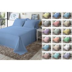 Imagem de Jogo de Cama Casal Liso 180 Fios Fiori