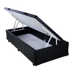 Imagem de Cama Box Baú Solteiro Americano Mega material sintético Black - 096x20
