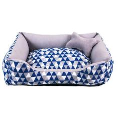 Imagem de Cama Para Cachorro Ou Gato Tamanho Médio 60X55cm + Ossinho Geométrico