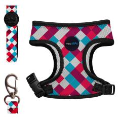 Imagem de Conjunto Peitoral Style Mesh e Guia Chique para Gatos - Tam. Único