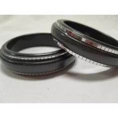 Imagem de pulseira bracelete de acrilico com detalhes de espelhos roxo kit 2pç