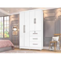 Imagem de Roupeiro / Guarda Roupas / Armário Tok 1.20M 4 Portas Puxadores Cromad