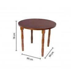 Imagem de Mesa de Jantar Redonda Torneada Madeira Uva Japão Imbuia