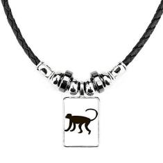 Imagem de DIYthinker Colar de macaco  com pingente de corda de couro Torque