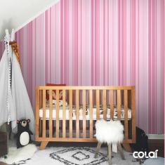 Imagem de Papel De Parede Adesivo Lavável Listrado Tons De  3M