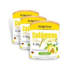 Imagem de Kit 3 Colágeno Verisol Fitoprime 300Mg Sabor Maracujá Com Manjericão