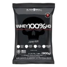 Imagem de Whey 100% Hd 900G Refil Sabor Morango Black Skull