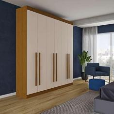 Imagem de Guarda-Roupa Casal Camaçari 6 PT Imbuia e Off White