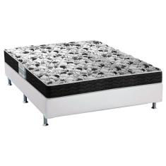Imagem de Cama Box Casal: Colchão Espuma Probel Advanced + Base Crc Courano White(138X188)