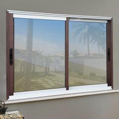 Imagem de Janela Elite 2 Folhas Moveis 100 X 120 Vidro Reflex Mix Corten