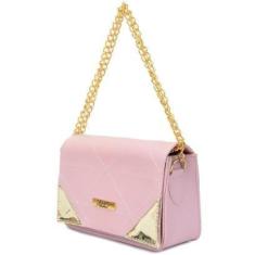 Imagem de Bolsa Feminina Bolsinha Pequena Corrente Douada e Pesponto Peccato Cloe NS Mila-Feminino