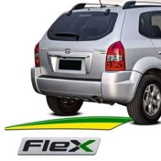 Imagem de Adesivo Resinado Flex + Bandeira Para Hyundai Tucson Brasil