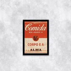Imagem de Quadro Decorativo Comida Boa Aquece O Corpo E A Alma 45x34cm