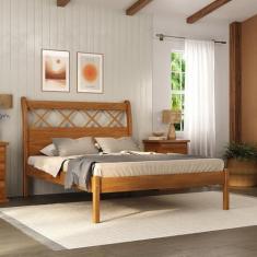 Imagem de Cama Queen em Madeira Maciça Gramado Mogno Mel