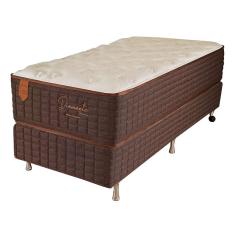 Imagem de Cama Box Solteiro King (Box + Colchão) 96x23x67 Diamante Prorelax Pillow In - Marrom