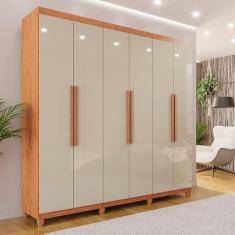 Imagem de Guarda-Roupa Casal 6 Portas 4 Gavetas Com Pés Atlanta - Imop Móveis
