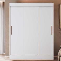 Imagem de Guarda-Roupa 3 Portas Correr 2 Gavetas Flórida Multimóveis Vcr4142 Branco Branco