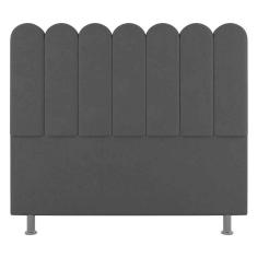 Imagem de Cabeceira Cama Box Casal King Size Lana 195cm Suede Preto - Abmaza