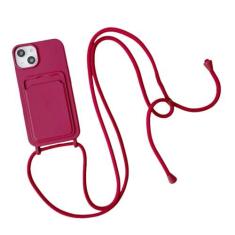 Imagem de Capa de telefone com alça crossbody para iPhone 15 14 13 12 11 Pro Max SE X XR XS Max 7 8 Plus Capa de silicone líquido, WN, para iPhone 14 Plus