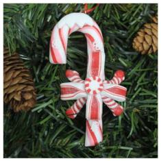 Imagem de Kit 2 Enfeite Pendente Para Árvore De Natal Doce Bengala 12cm