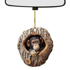 Imagem de Decorações de árvores de Natal de animais, ornamento de acrílico com padrão animal | Enfeite de Natal seguro - Decoração animal de ornamento acrílico para portas de paredes de árvores de Natal
