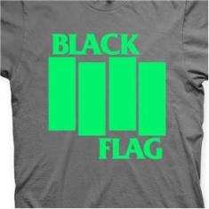 Imagem de Camiseta Black Flag Chumbo e Verde em Silk 100% Algodão