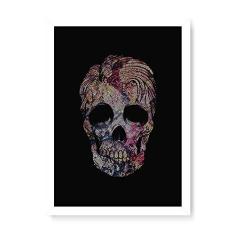 Imagem de Arte Maníacos Quadro Decorativo Caveira Mosaico Colorio - 23x16,25cm (Moldura caixa em laca )